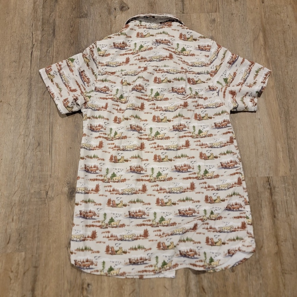 Burlebo Button Shirt Mens Small Lot Of 2 All Over Print Prairie Dog Birds Outdoo - Picture 7 of 9